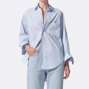 Citizens of Humanity Kayla Shirt Santa Cruz Blue Size Small Excellent Condition